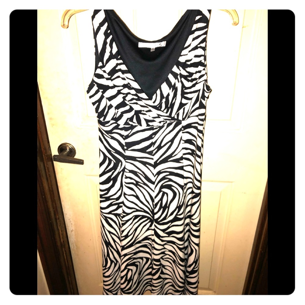 Zebra print Black & White day or Night Dress sz 8